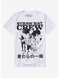 One Piece Black & White Straw Hats T-Shirt