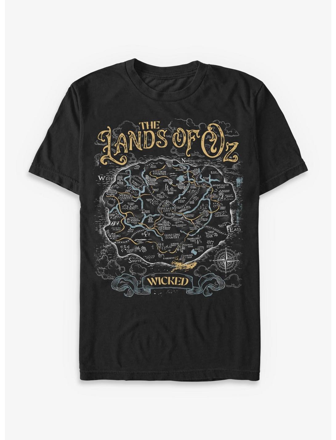 Wicked: For Good The Lands Of Oz Map T-Shirt Hot Topic Exclusive