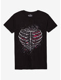 Spiderweb Heart Rib Cage T-Shirt By Goodie Two Sleeves