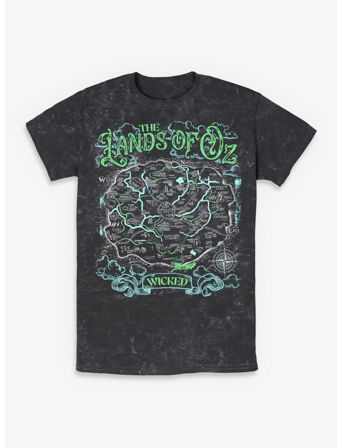 Wicked: For Good The Lands Of Oz Map Mineral Wash T-Shirt Hot Topic Exclusive