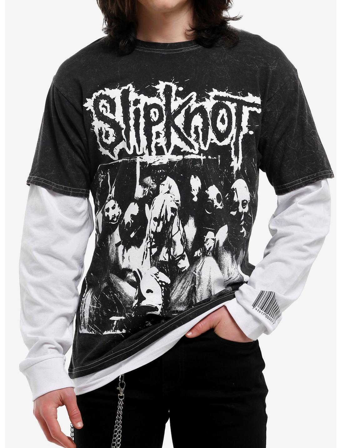 Slipknot Black & White Twofer Long-Sleeve T-Shirt