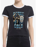 WWE Stone Cold Steve Austin Collage Girls Baby Ringer T-Shirt