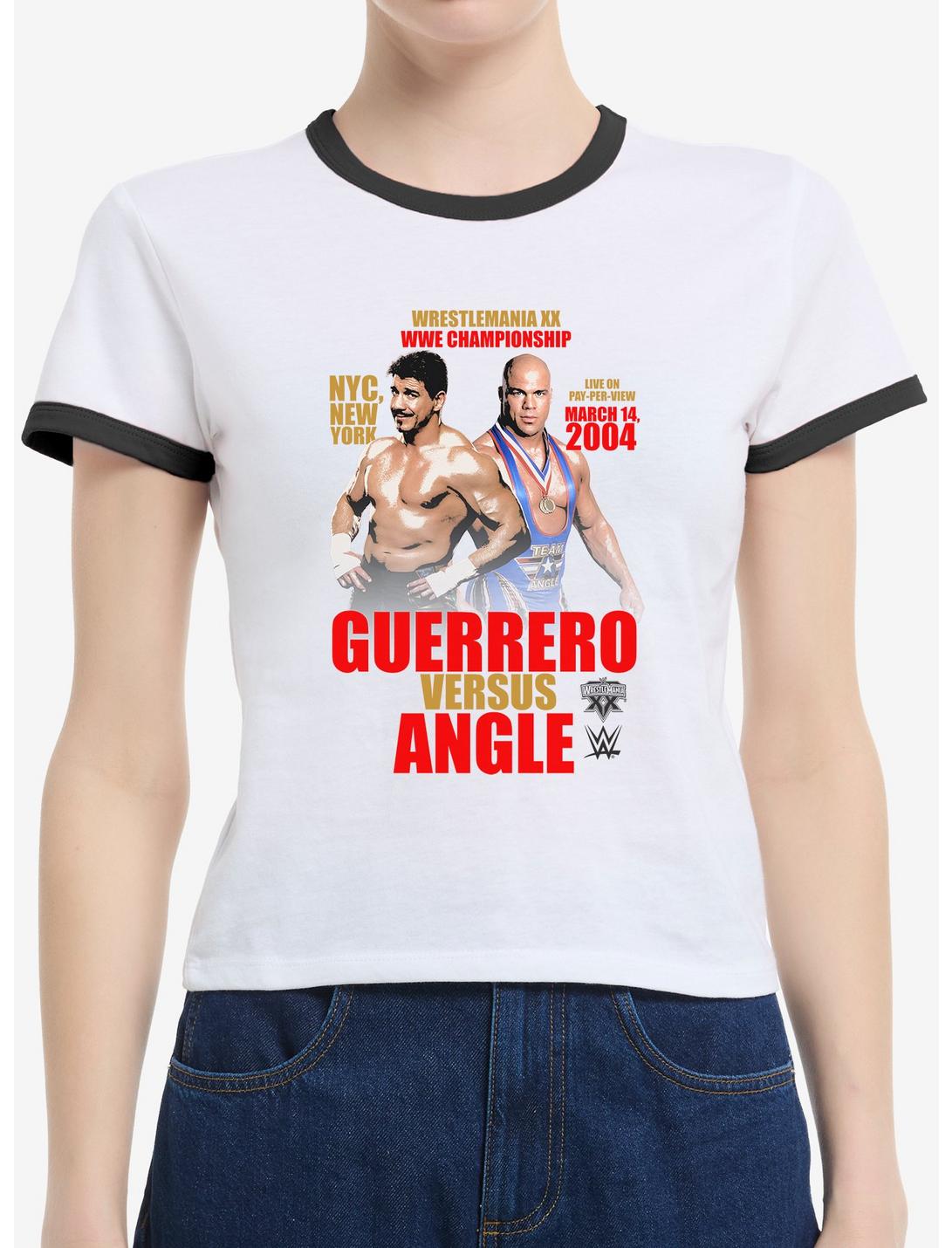 WWE Eddie Guerrero Vs Kurt Angle Wrestlemania XX Girls Baby Ringer T-Shirt