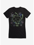 Invader Zim GIR Chalk Art Drawing Girls T-Shirt