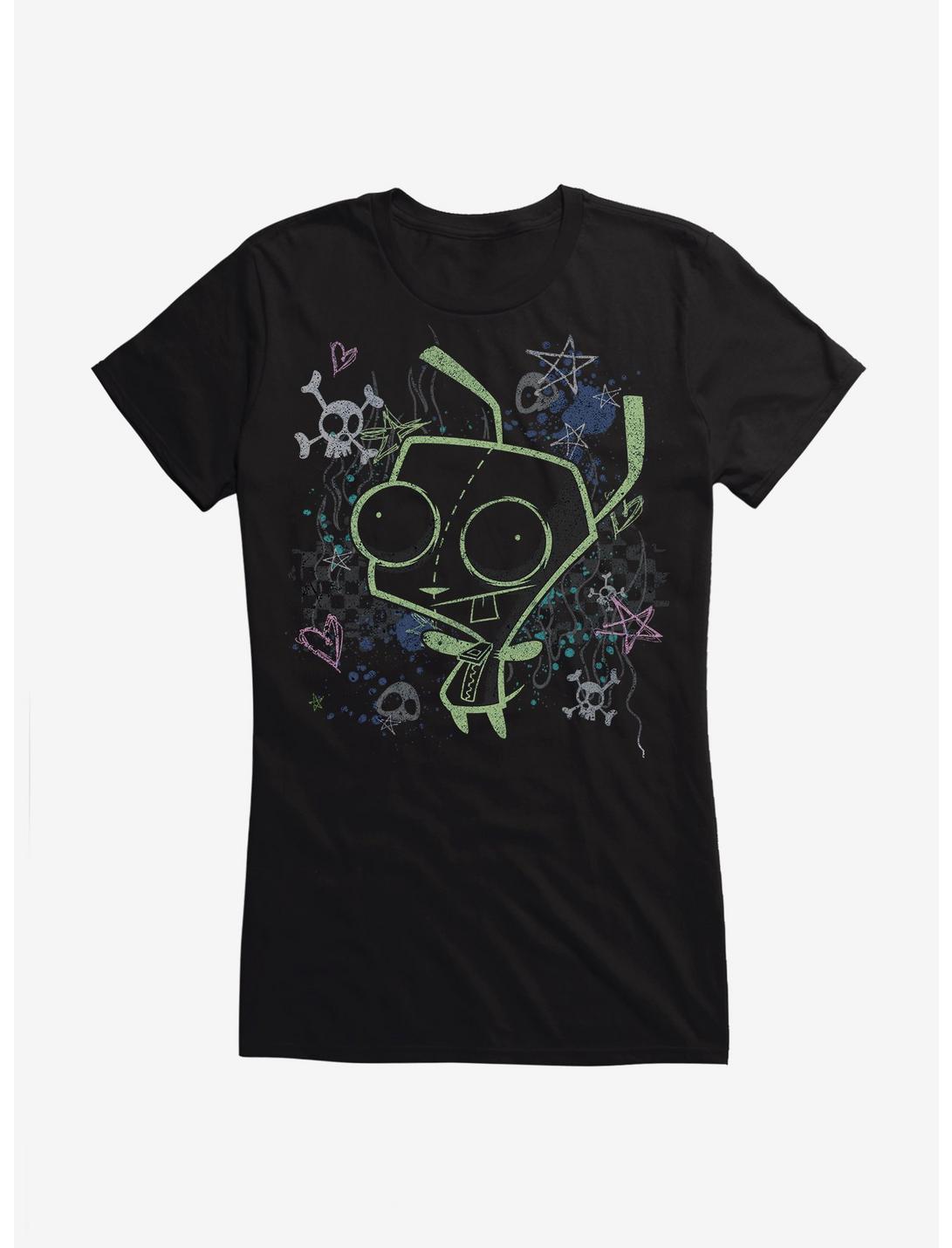 Invader Zim GIR Chalk Art Drawing Girls T-Shirt