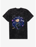Coraline The Cat Swirl And Stars Mineral Wash T-Shirt