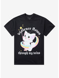 Cat Violence Flows Rainbow T-Shirt By Friday Jr.