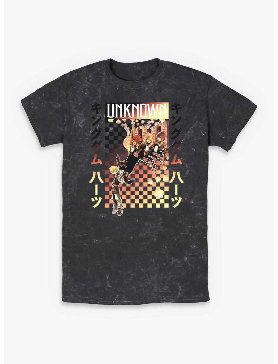 Disney Kingdom Hearts Checker Fade Mineral Wash T-Shirt