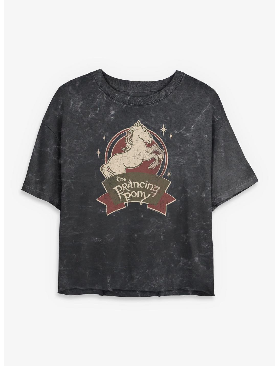 The Lord of the Rings Prancing Pony Girls Mineral Wash Crop T-Shirt
