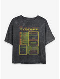Magic: The Gathering Card Schematic Girls Mineral Wash Crop T-Shirt