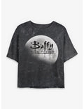 Buffy The Vampire Slayer Buffy Moon Girls Mineral Wash Crop T-Shirt