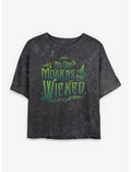 Wicked No One Mourns The Wicked Girls Mineral Wash Crop T-Shirt