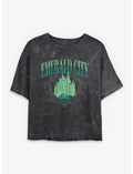 Wizard Of Oz The Emerald City Girls Mineral Wash Crop T-Shirt
