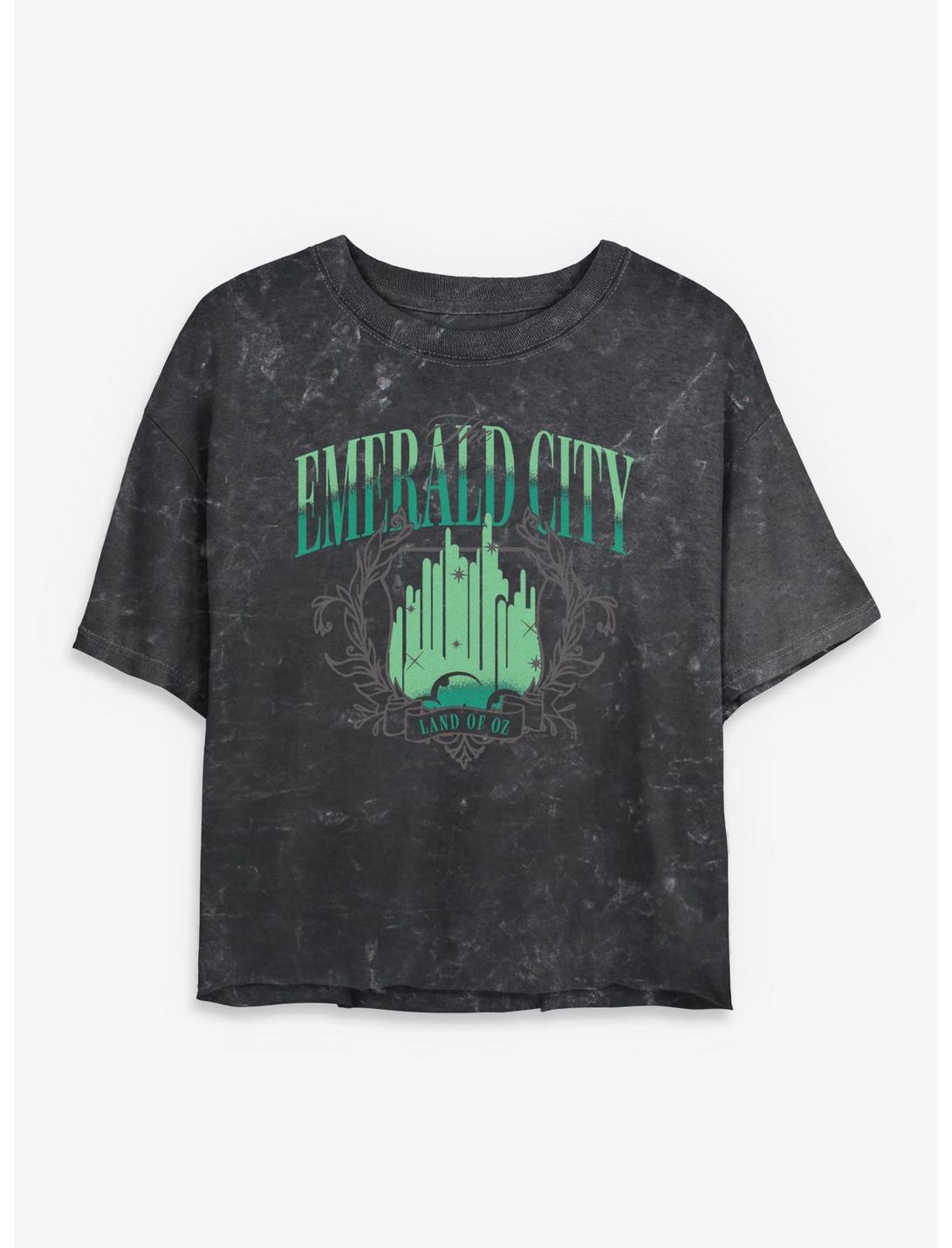 Wizard Of Oz The Emerald City Girls Mineral Wash Crop T-Shirt