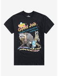 Raccoon Doom Scrolling T-Shirt By Goodie Two Sleeves