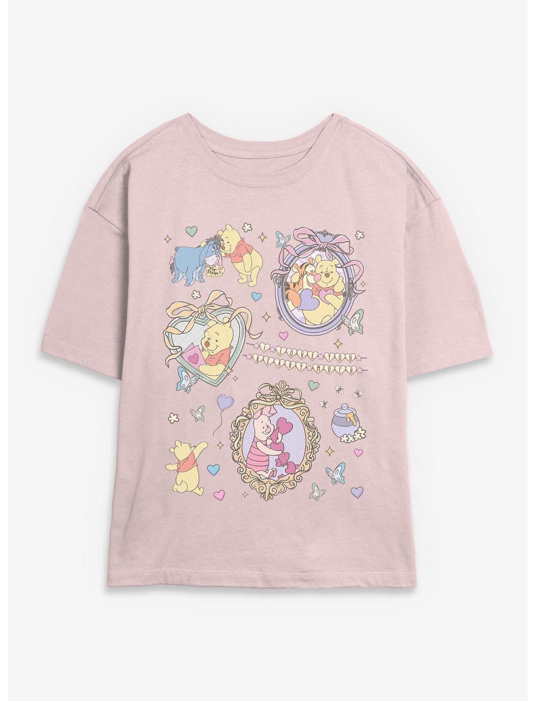 Disney Winnie The Pooh Friendship Collage Girls Skimmer T-Shirt
