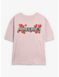 Minecraft Logo Hearts Girls Skimmer T-Shirt