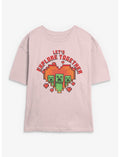 Minecraft Let's Explore Together Creeper Girls Skimmer T-Shirt