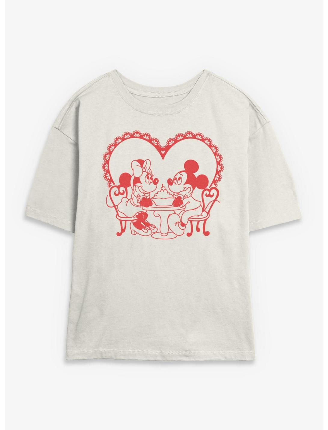 Disney Mickey Mouse & Minnie Mouse Date Night Girls Skimmer T-Shirt