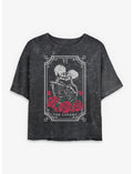 The Lovers Roses Girls Mineral Wash Crop T-Shirt