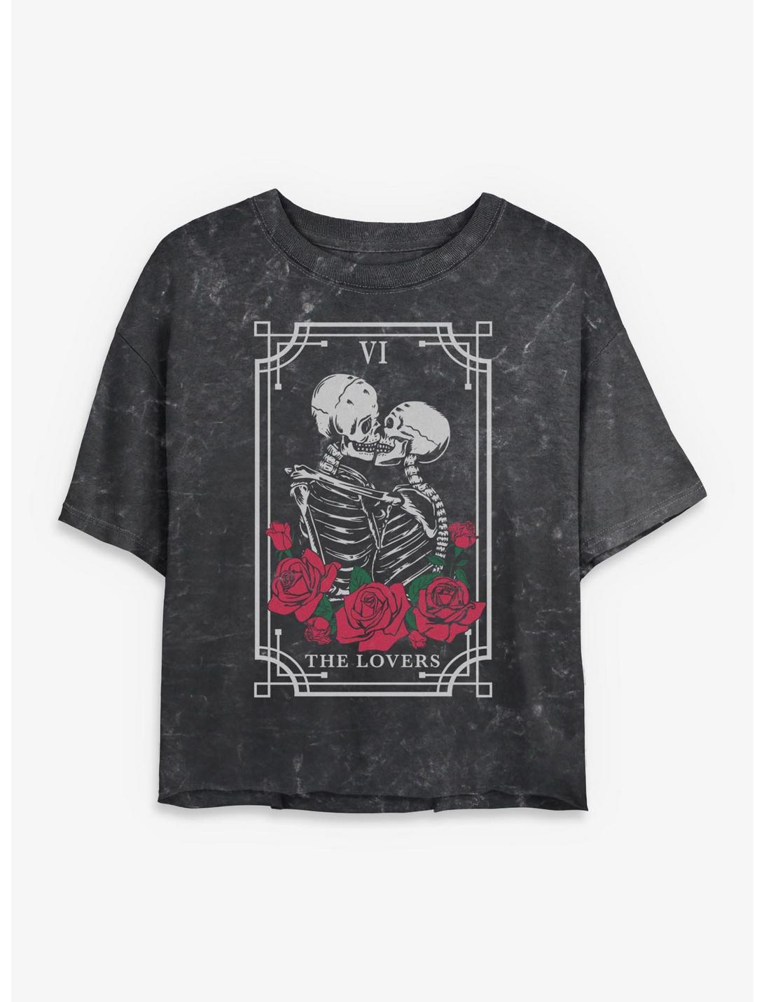 The Lovers Roses Girls Mineral Wash Crop T-Shirt