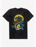 Sonic The Hedgehog Spooky Scary Halloween Mineral Wash T-Shirt