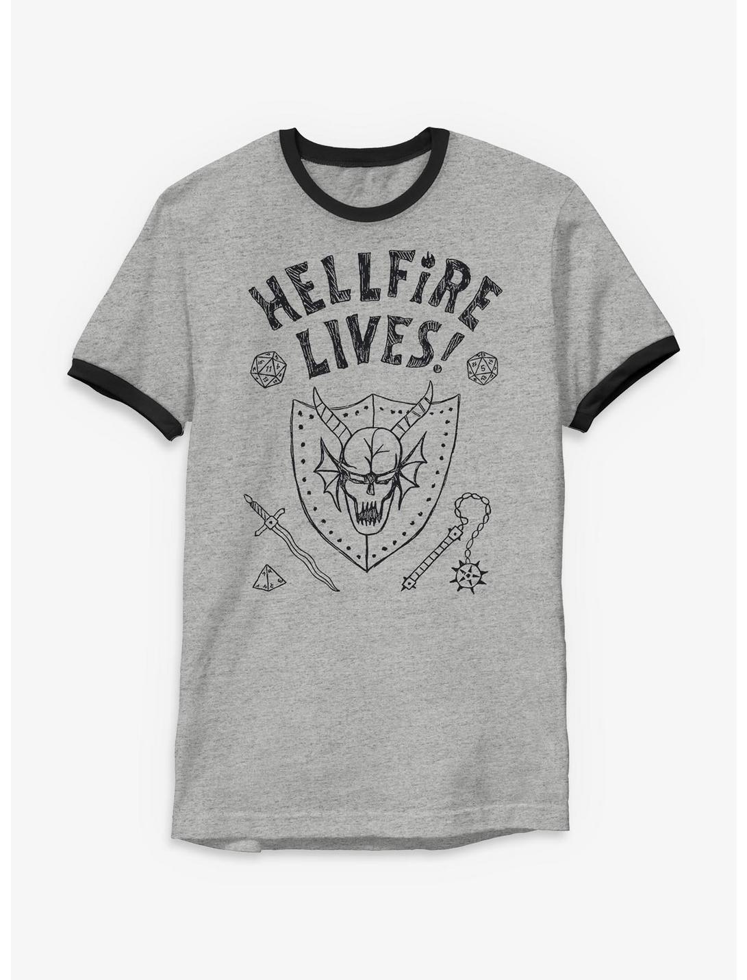 Stranger Things Hellfire Lives Ringer T-Shirt
