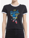 Sonic The Hedgehog Spooky Scary Halloween Girls Ringer T-Shirt