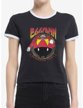 Sonic The Hedgehog Eggman Spooky Scary Halloween Girls Ringer T-Shirt