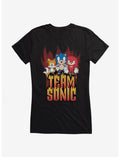 Sonic The Hedgehog Hedgy Metal Team Sonic Girls T-Shirt