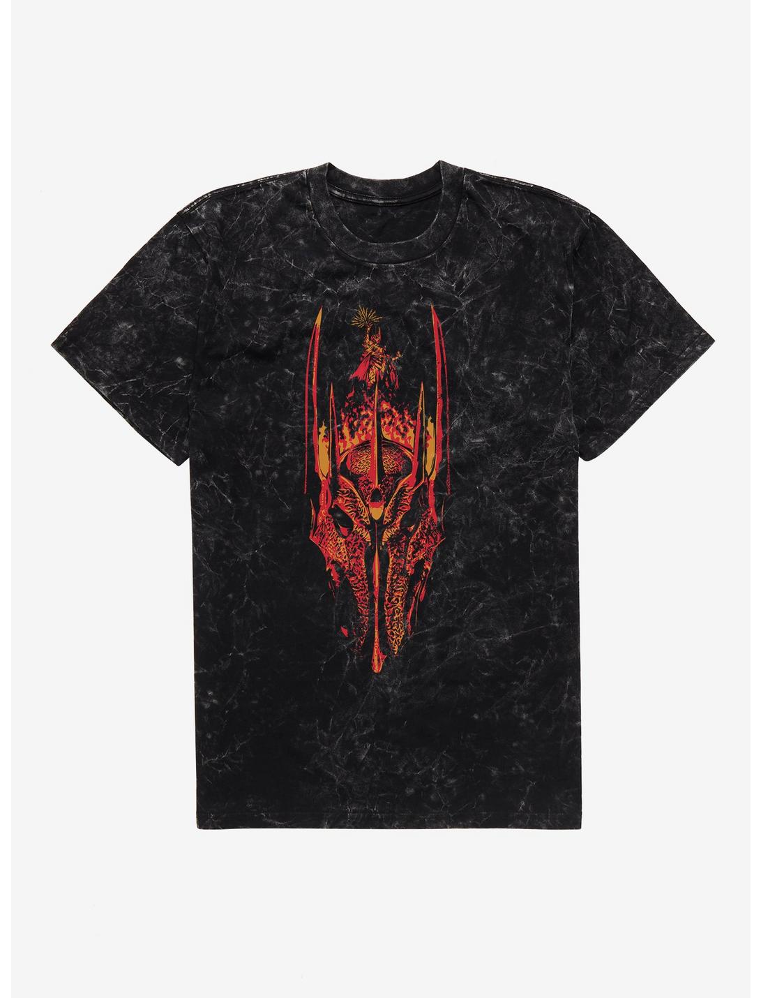The Lord Of The Rings Sauron In Flames Mineral Wash T-Shirt
