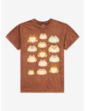 Frog Collage Mineral Wash T-Shirt By Rihnlin