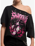 Sonic The Hedgehog Shadow Grommet Girls Off-Shoulder T-Shirt