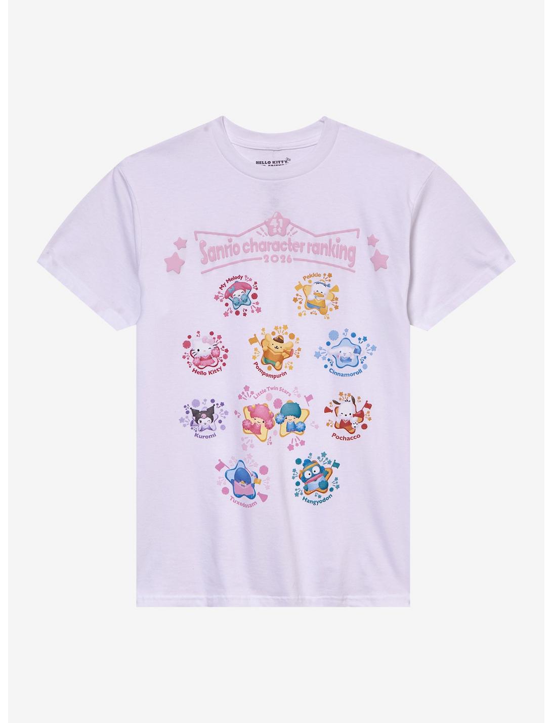 Sanrio Character Ranking 2026 Badge Grid T-Shirt