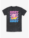 Nintendo Kirby Text Stack Mineral Wash T-Shirt
