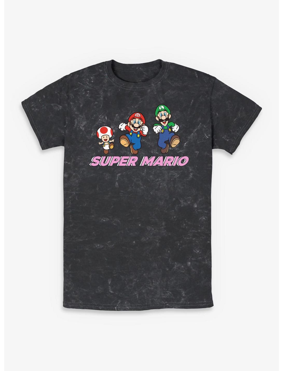 Nintendo Super Mario Group Walk Mineral Wash T-Shirt