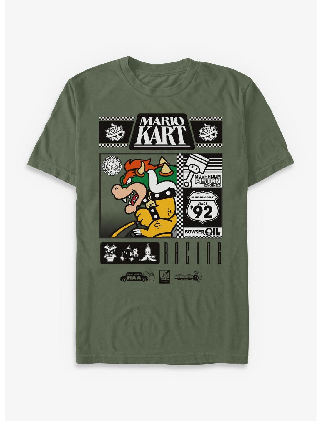 Nintendo Bowser Oil Racing Garment Dye T-Shirt