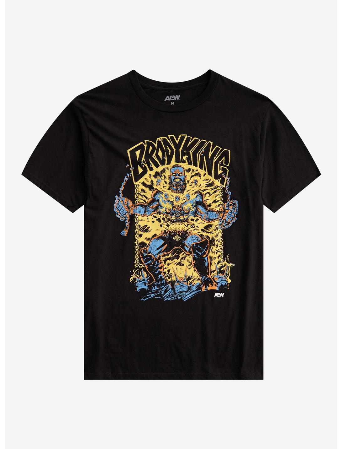 All Elite Wrestling Brody King Flames T-Shirt
