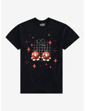 Cherry Cat Twin Grid T-Shirt By Goodie Two Sleeves