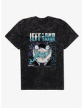 Marvel Rivals Jeff The Land Shark Symbiote Facing Mineral Wash T-Shirt