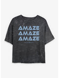Project Hail Mary Amaze Amaze Amaze Girls Mineral Wash Crop T-Shirt