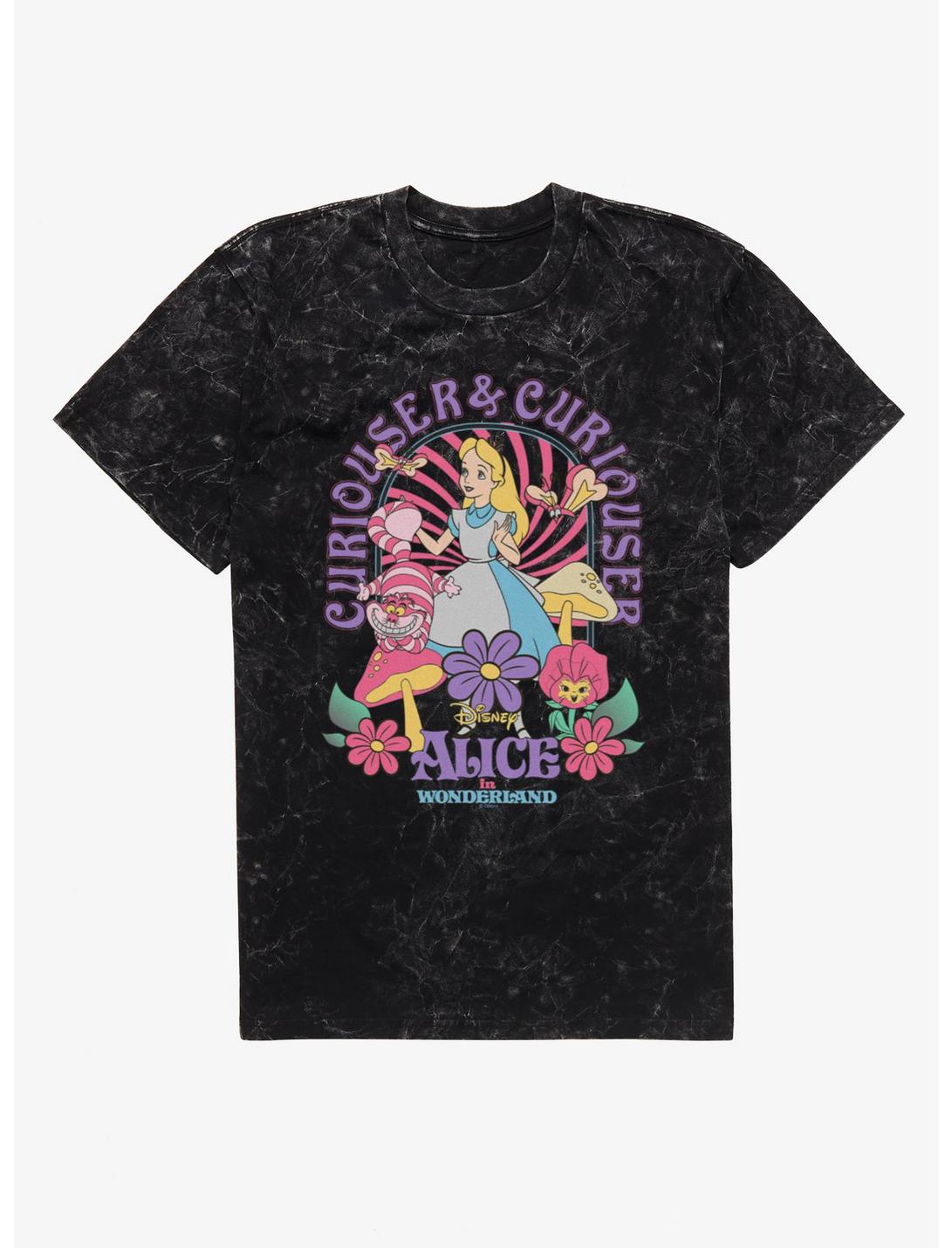 Disney Alice In Wonderland Curiouser Garden Of Mushrooms Mineral Wash T-Shirt