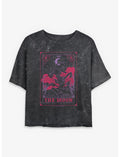 Poppy Playtime Catnap The Moon Tarot Girls Mineral Wash Crop T-Shirt