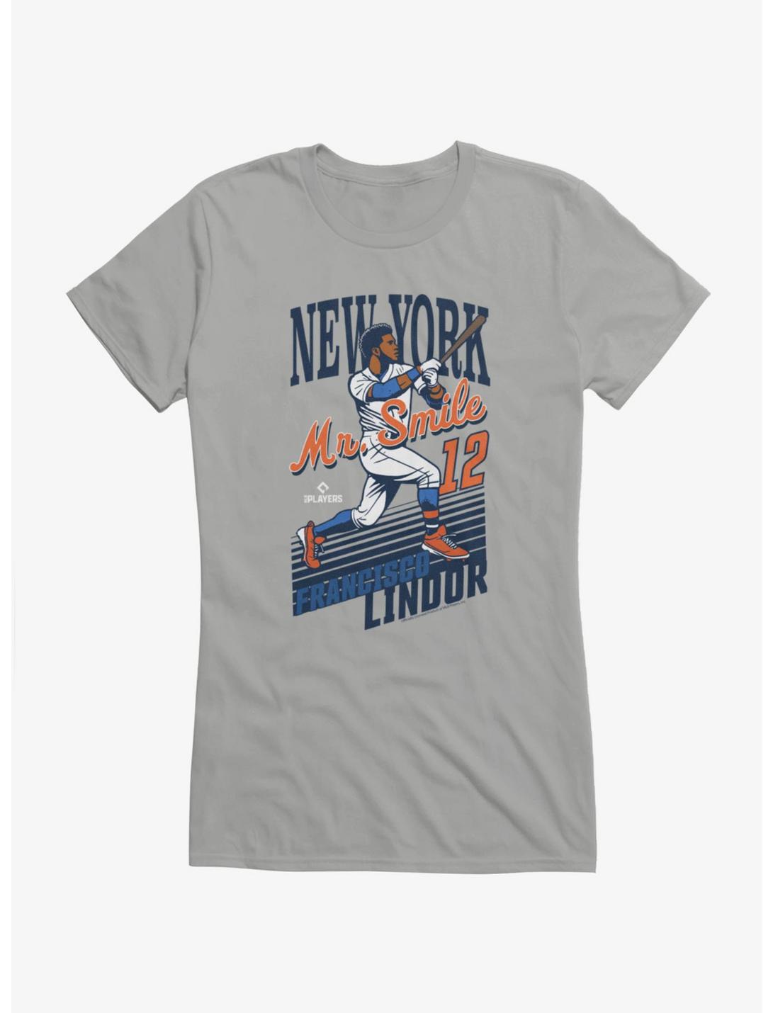MLB Francisco Lindor Mr. Smile Angled Lines Girls T-Shirt