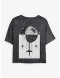 Star Wars Death Star Battle Girls Mineral Wash Crop T-Shirt
