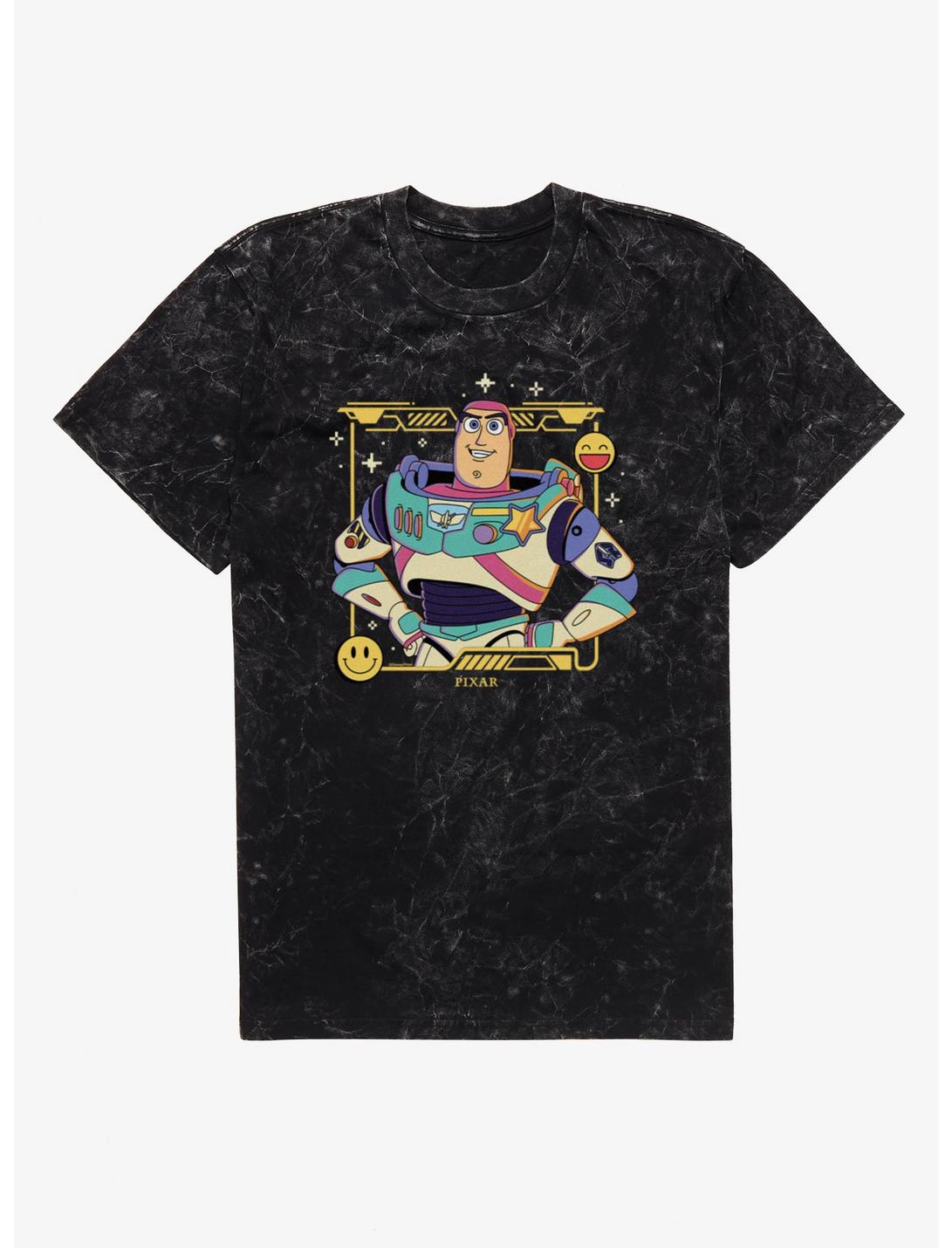 Disney Pixar Toy Story 5 Buzz Lightyear Emoji Ranger Mineral Wash T-Shirt