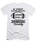 4 Football Quarterbacks Security Workout Routine Player Sports Toms Store T-Shirt