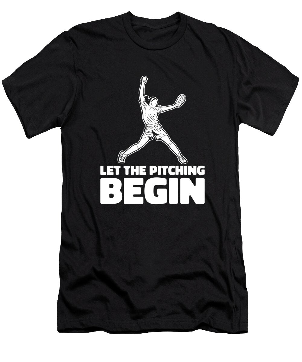 4 Softball Batter Catcher Softball Pitcher Crazy Squirrel T-Shirt
