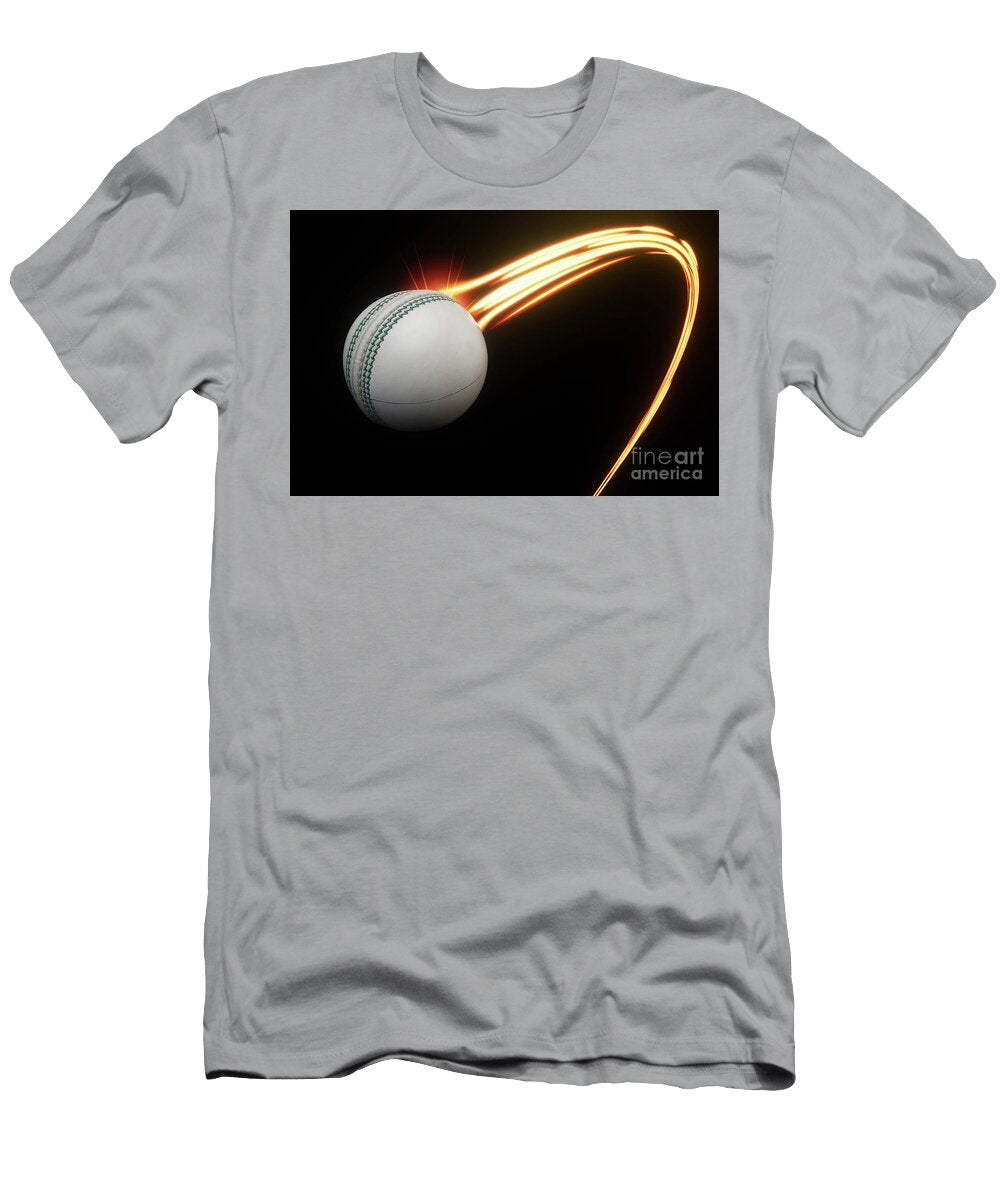 5 Cricket Sports Ball Light Trail Allan Swart T-Shirt