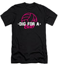 5 Dig for Cure Ribbon Volleyball Breast Cancer Natalie Lidford T-Shirt